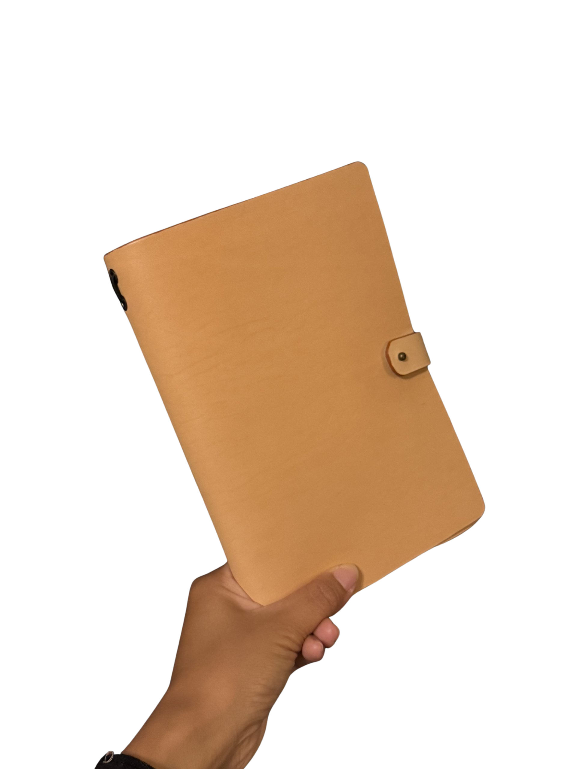 Protège carnets naturel format A5 personnalisable gravure à chaud fait main artisanal Typ'All Création Nantes